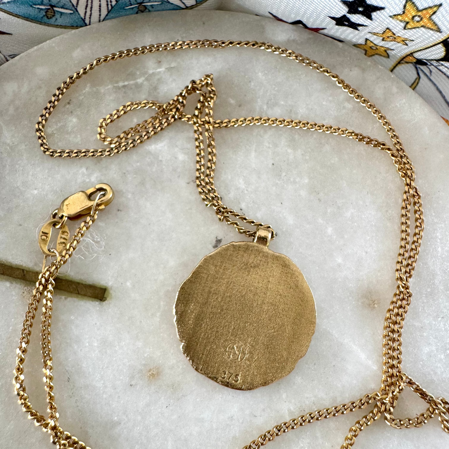 Natasha Schweitzer 9ct gold female warrior coin necklace