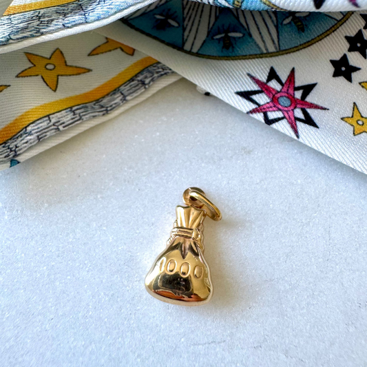 9ct gold Unoaerre Lucky money bag charm