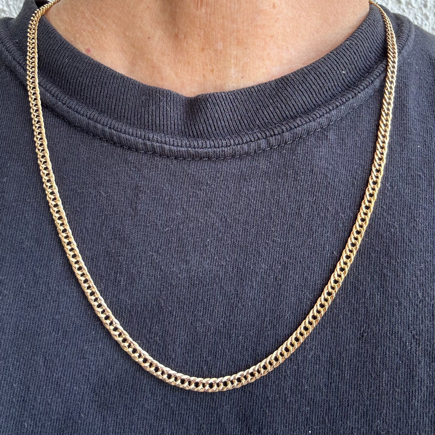 Vintage 9ct (looks like butter) Unoaerre Italian double curb necklace!!