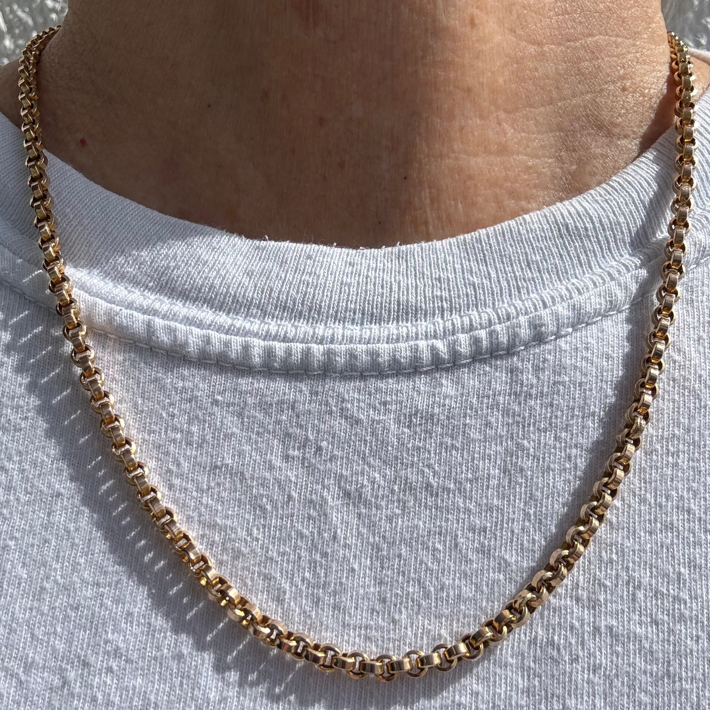 INCREDIBLE! Antique 9ct gold chunky cable barrel clasp necklace