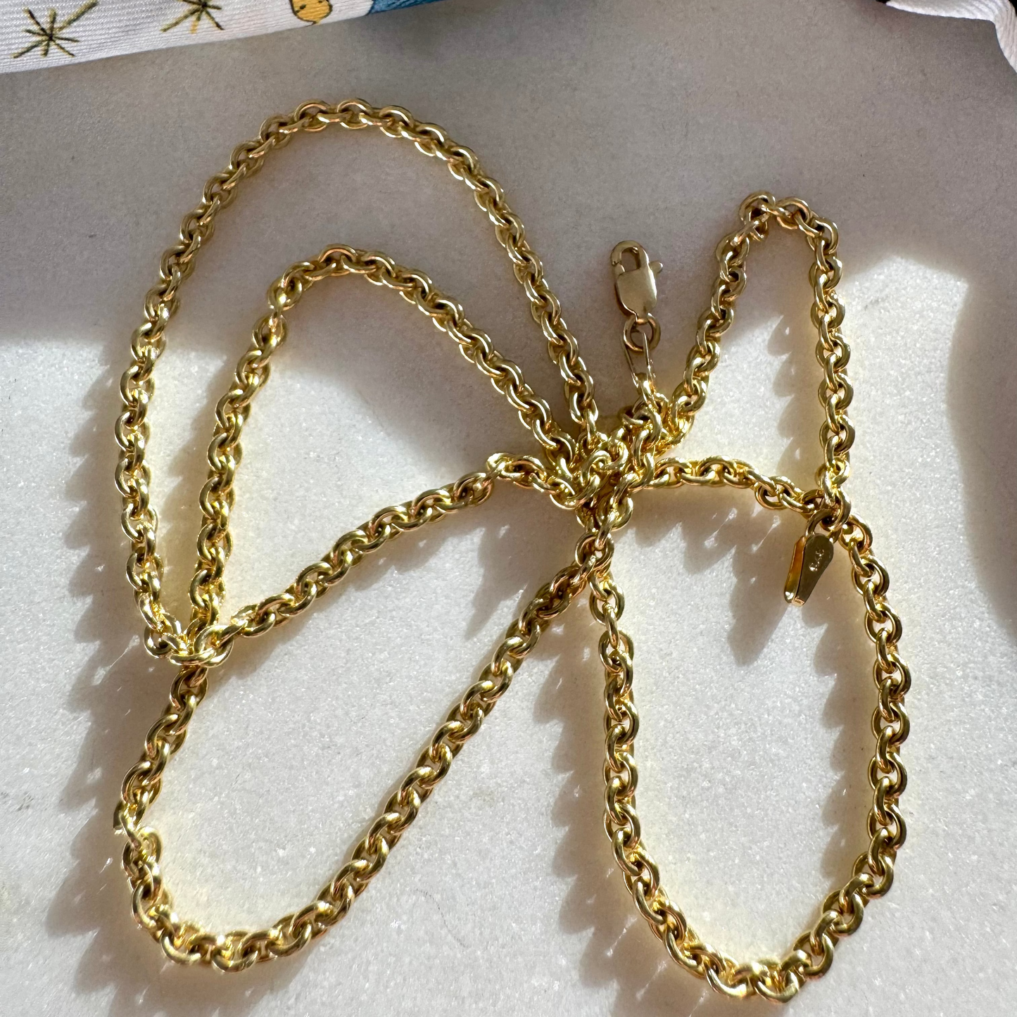 Unicorn 9ct bright yellow gold cable chain - like liquid gold