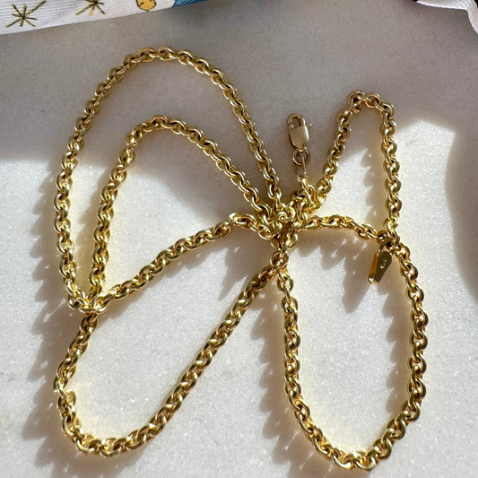 Unicorn 9ct bright yellow gold cable chain - like liquid gold
