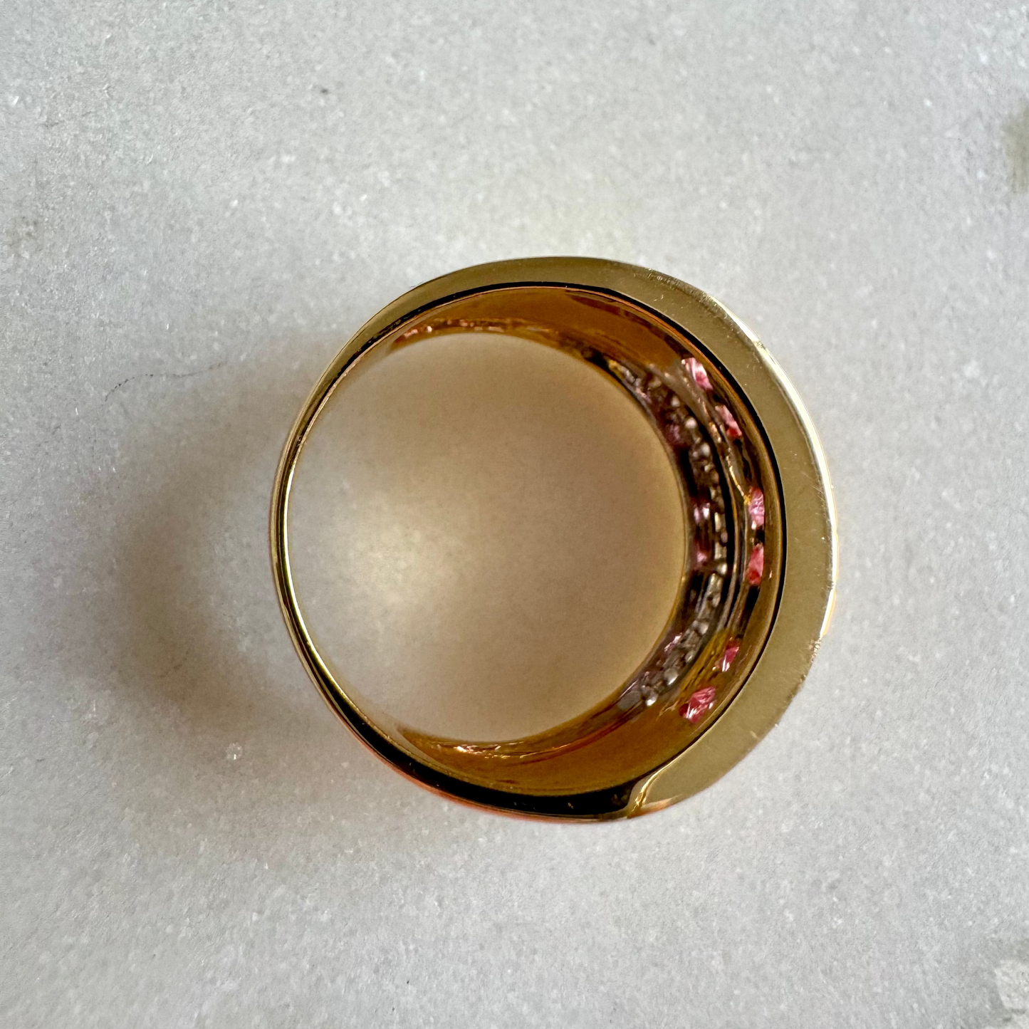 18ct yellow gold 38 stone sapphire and diamond ring Size P (with valuation of $5000)