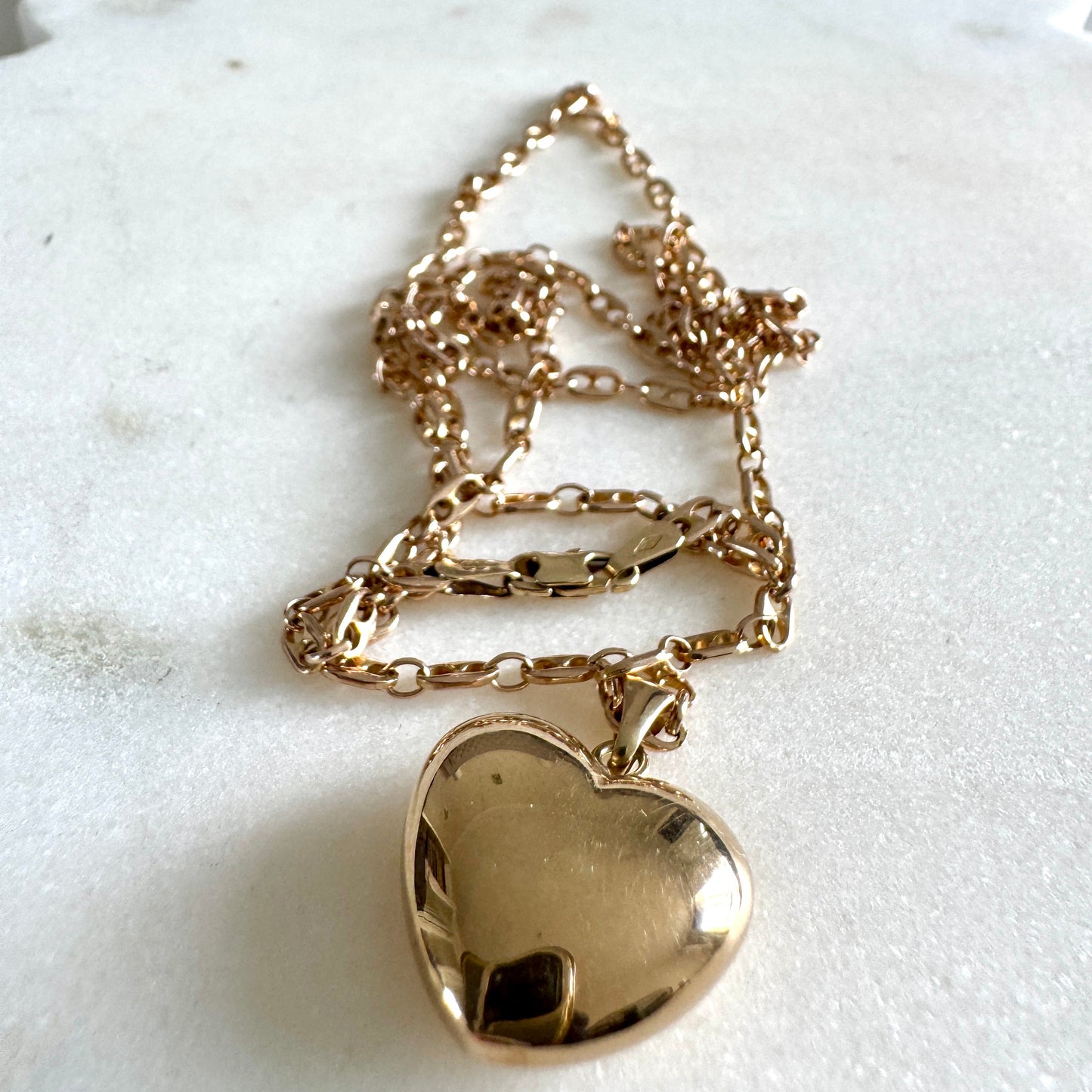 Vintage 9ct super puffy heart pendant (chain sold separately)