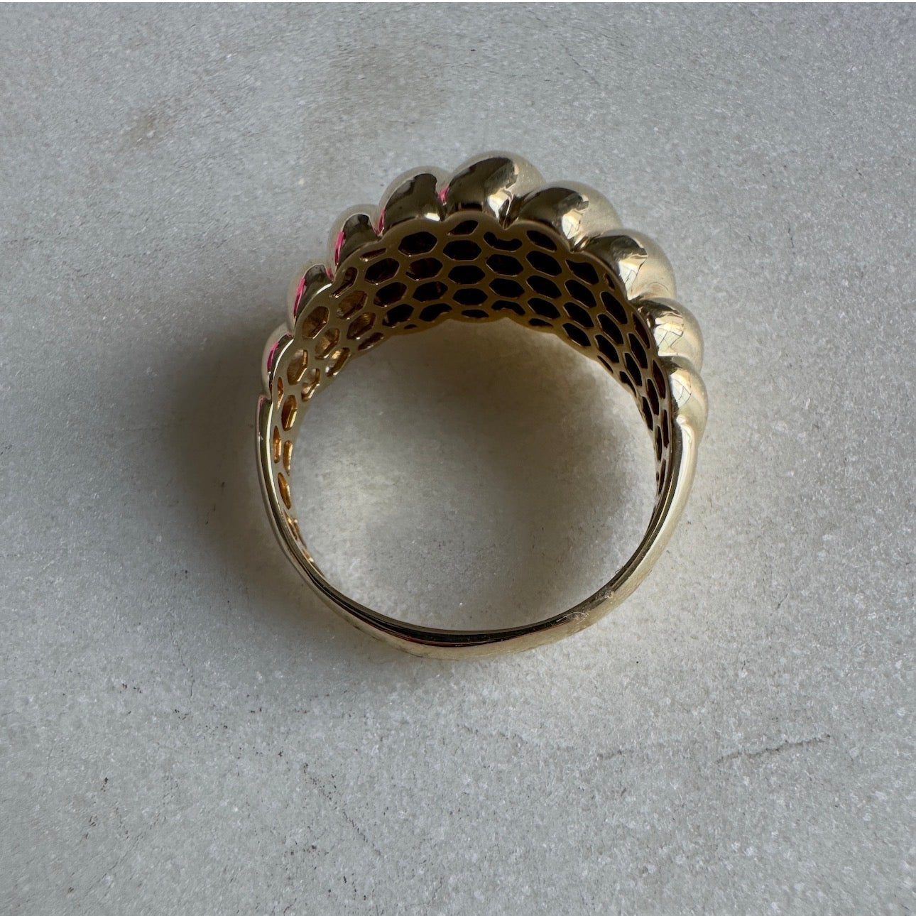INCREDIBLE!! 10ct high profile croissant dome ring!! So puffy!!! Size M