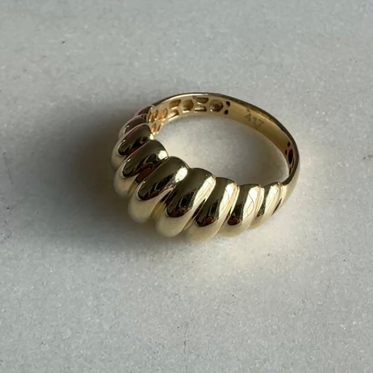 INCREDIBLE!! 10ct high profile croissant dome ring!! So puffy!!! Size M