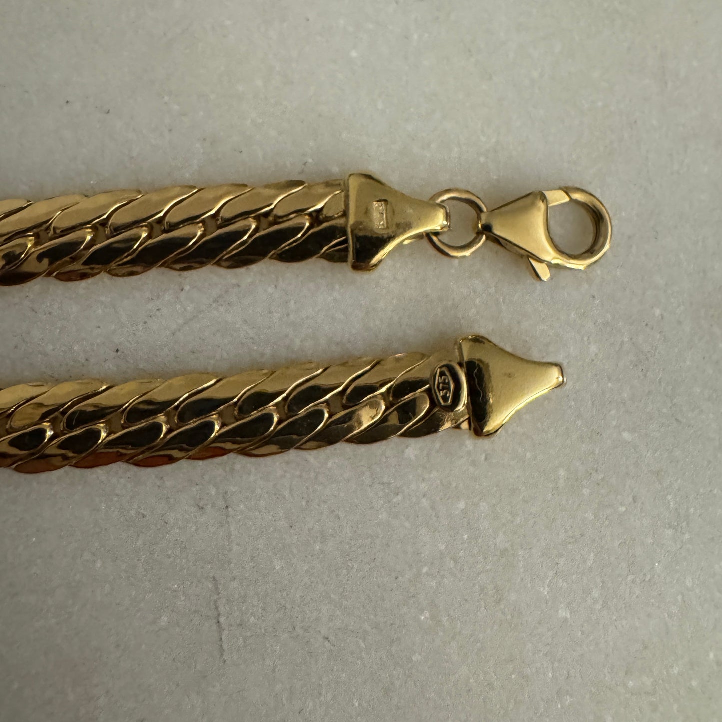 Vintage Italian 9ct SUPER SLINKY and THICK necklace - EXCELLENT!!
