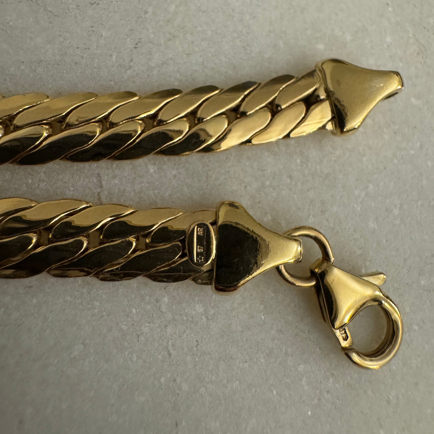 Vintage Italian 9ct SUPER SLINKY and THICK necklace - EXCELLENT!!