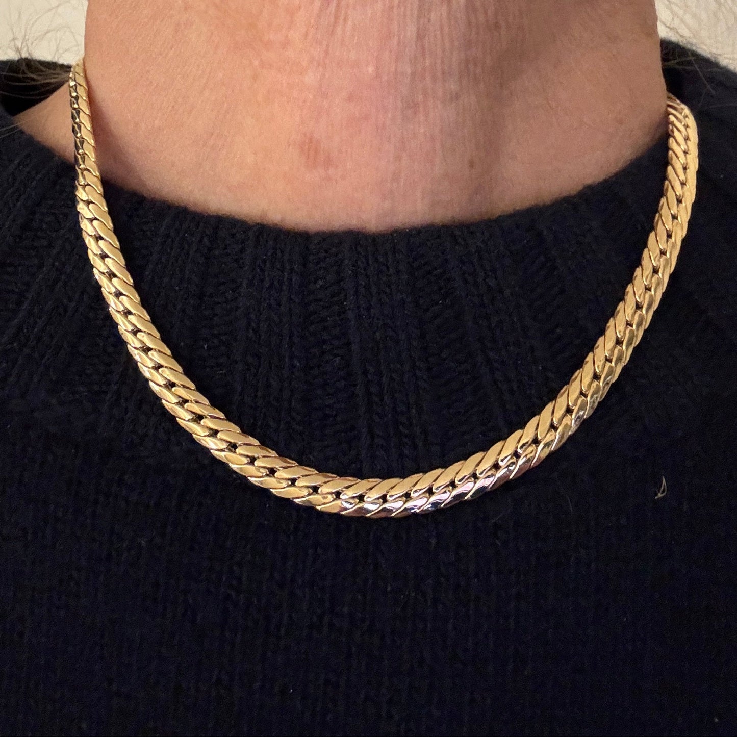 Vintage Italian 9ct SUPER SLINKY and THICK necklace - EXCELLENT!!