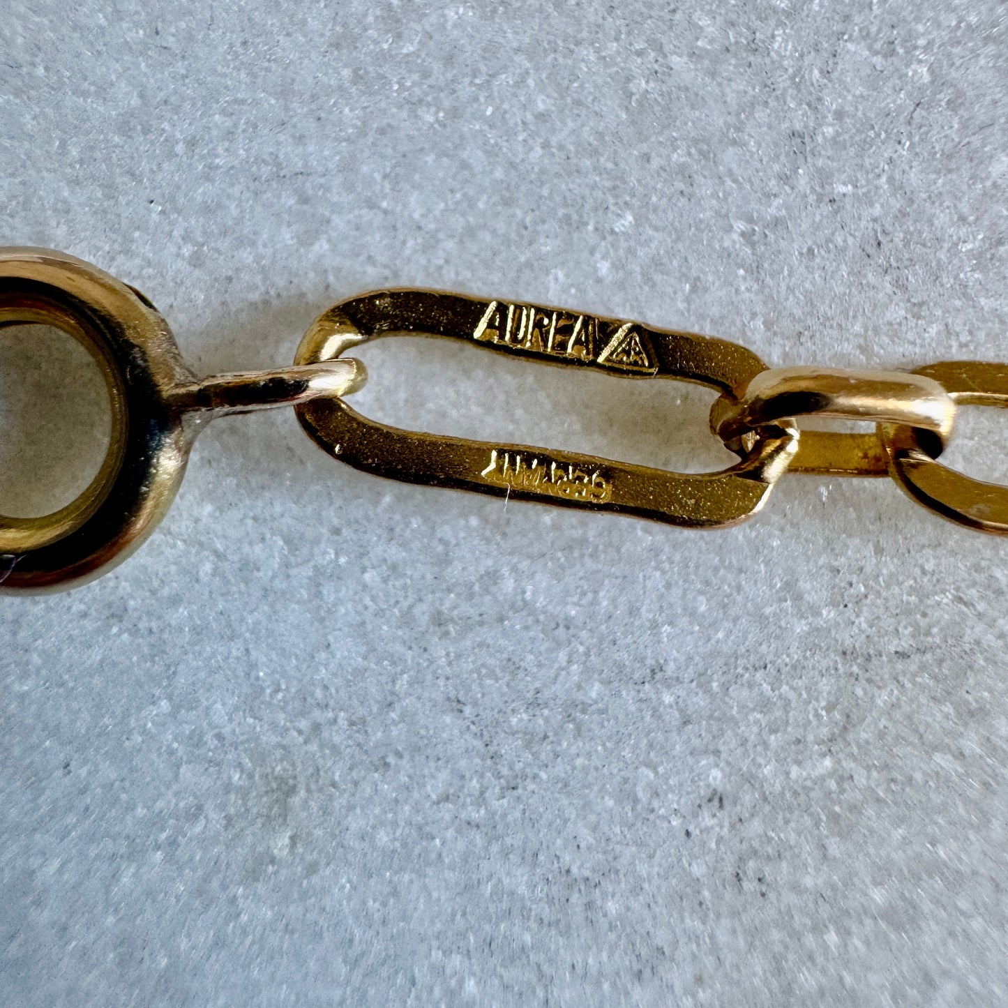 Vintage 9ct German made LONG paperclip necklace