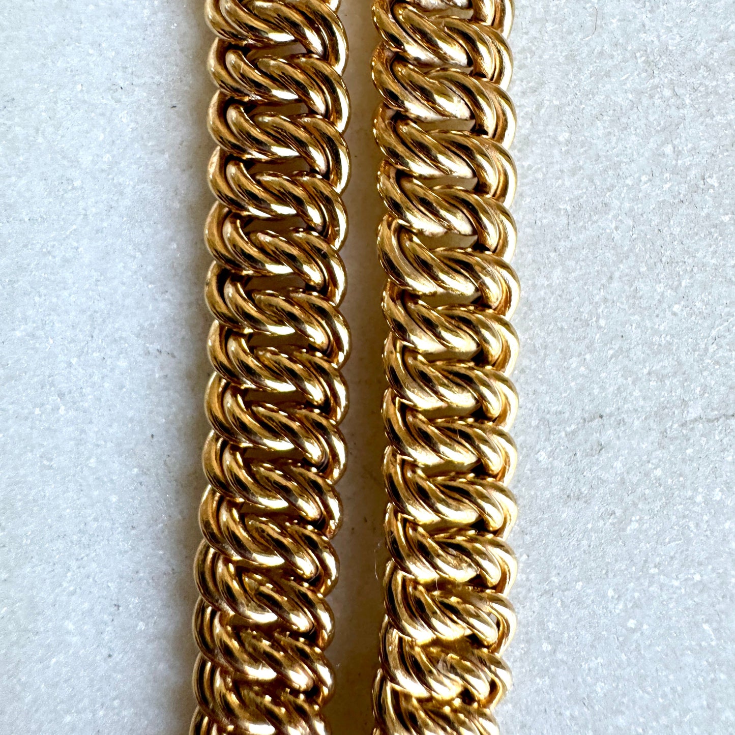 Vintage 9ct Unoaerre double curb necklace