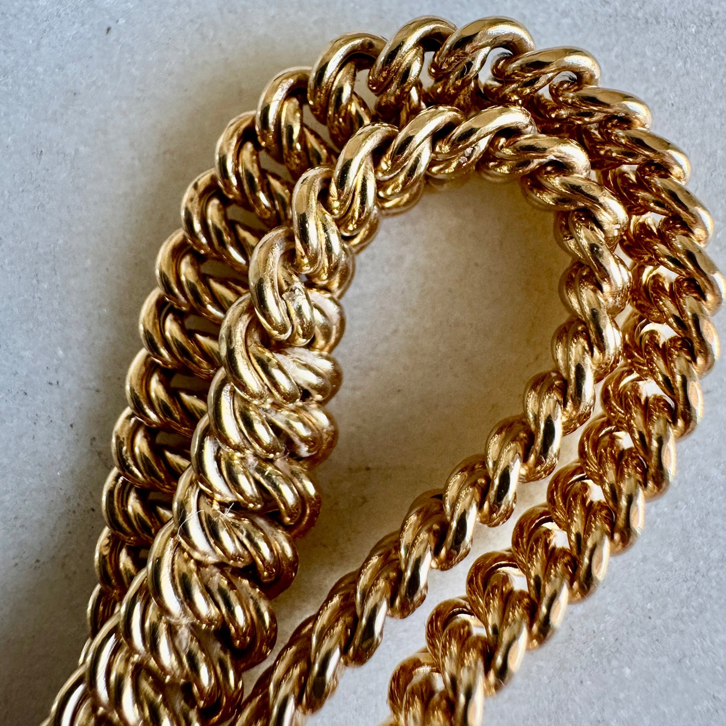 Vintage 9ct Unoaerre double curb necklace