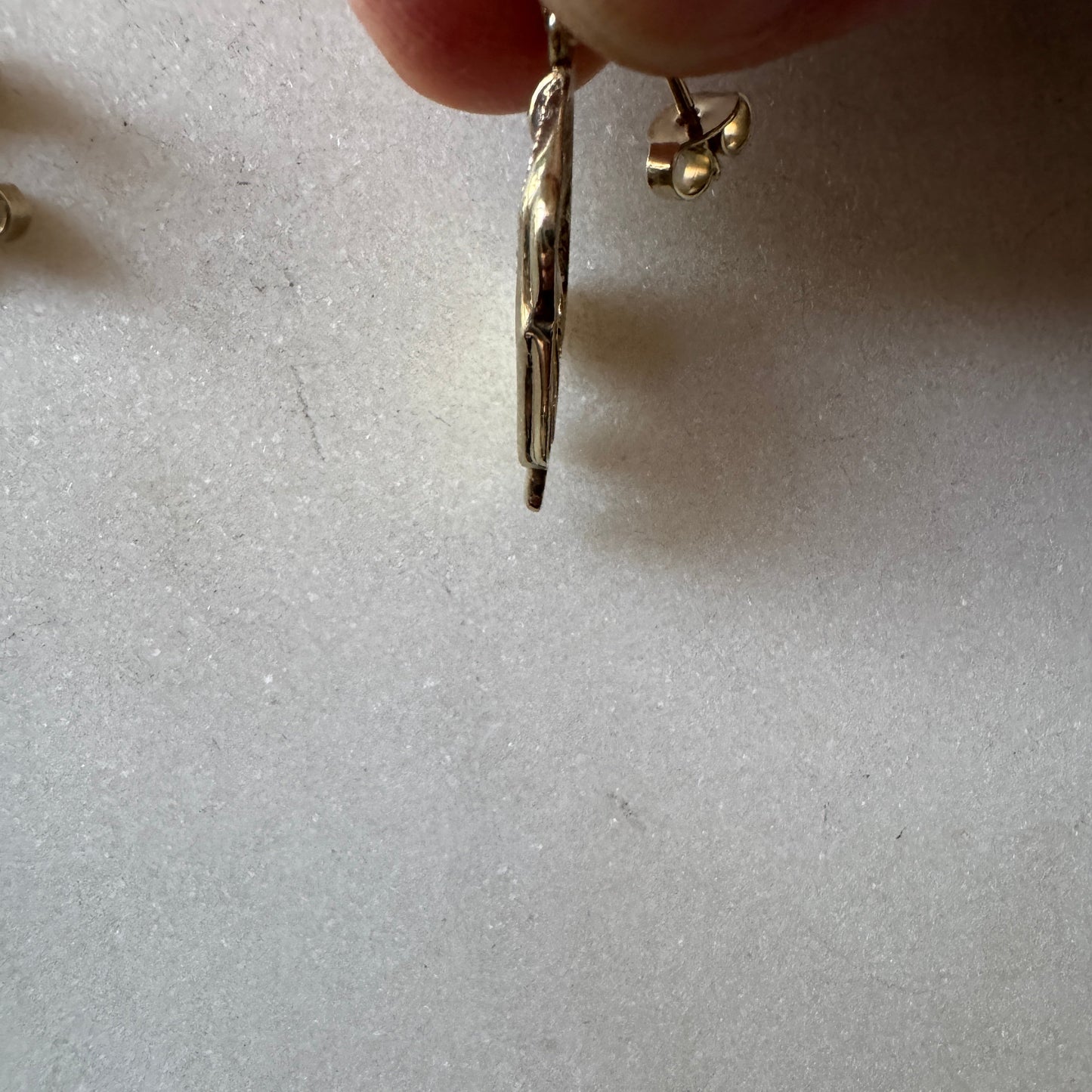 Vintage 9ct hanging panther stud earrings - collectable