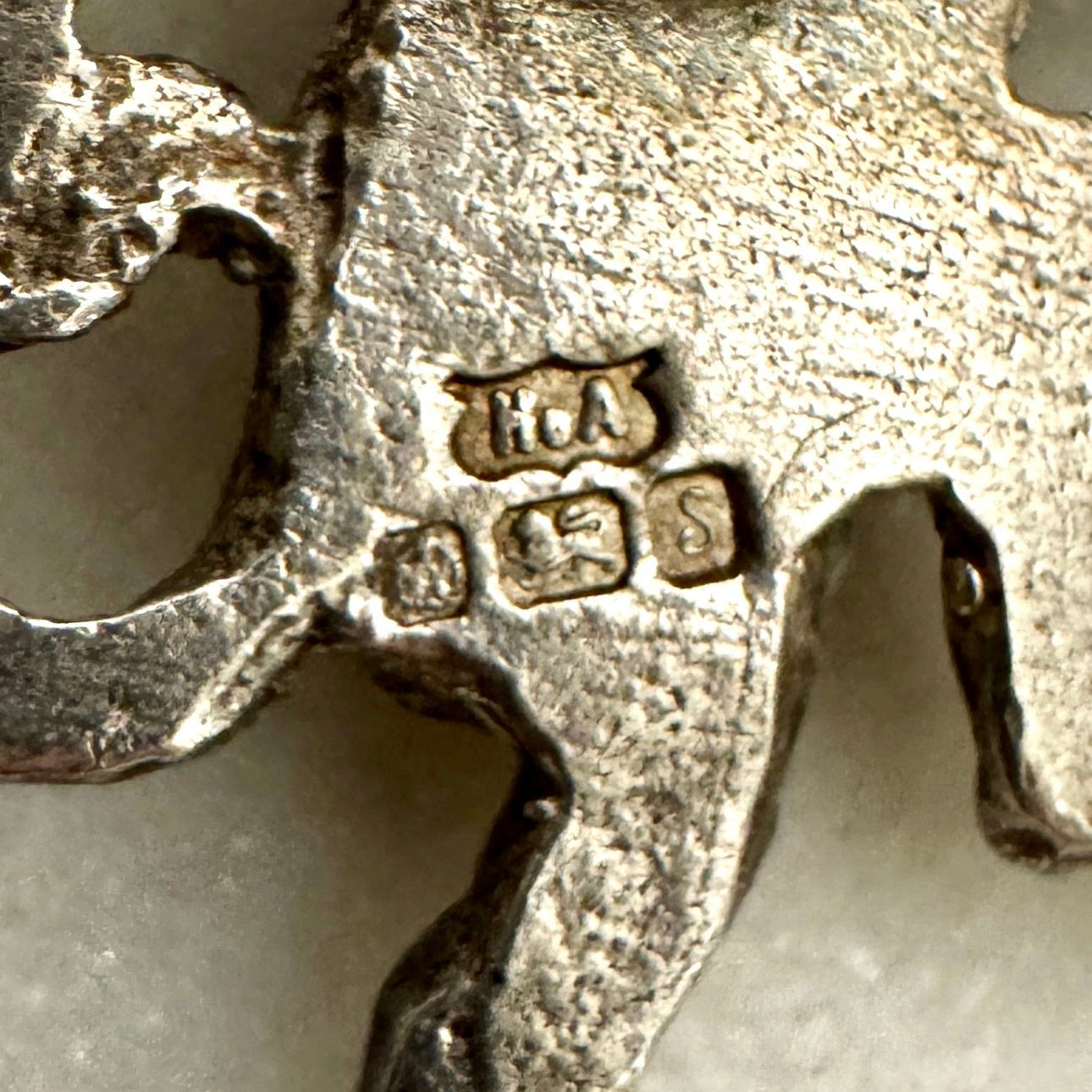Sterling Silver Lion Rampant and Unicorn brooch!