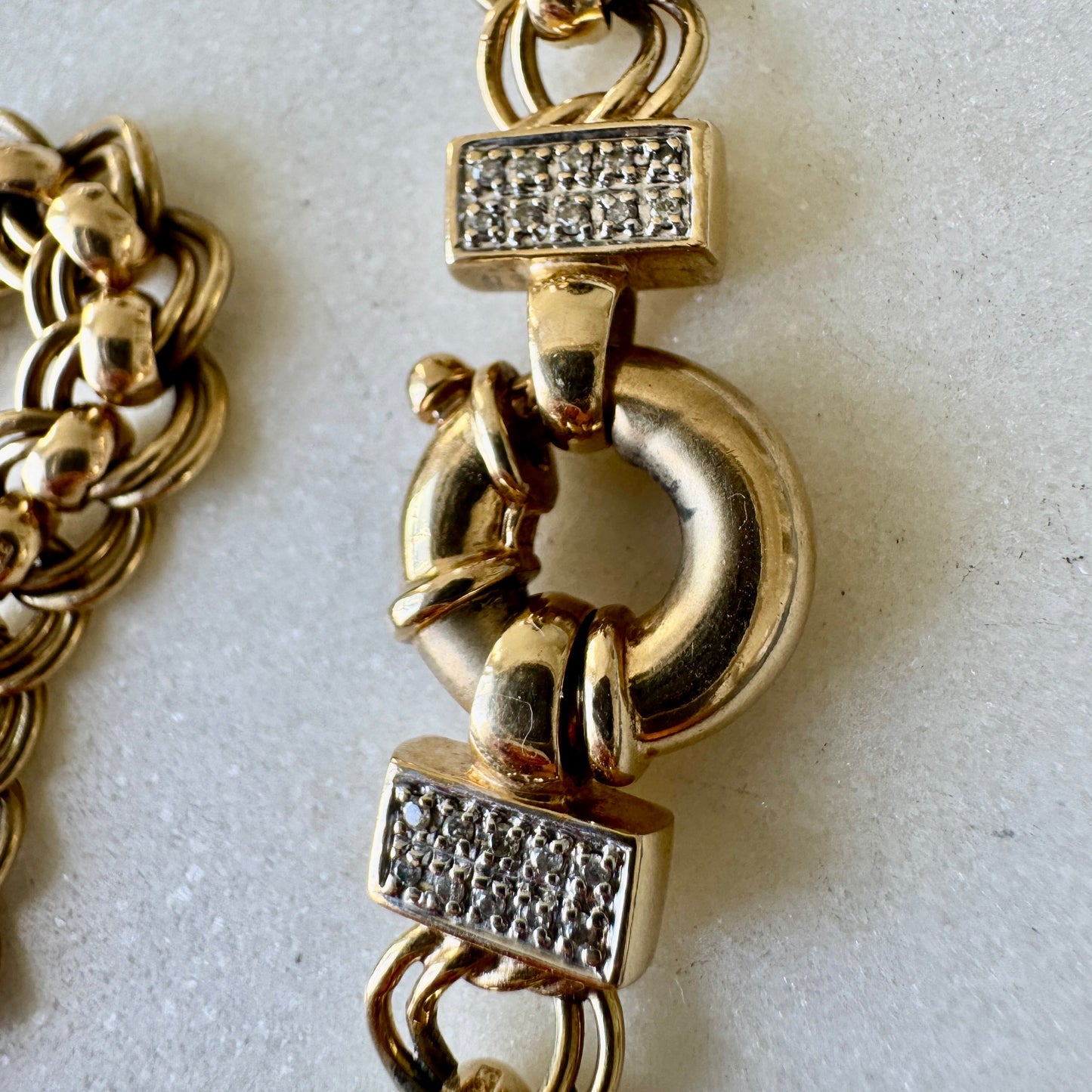 Vintage 9ct rollerball necklace - each link stamped and in perfect working condition!