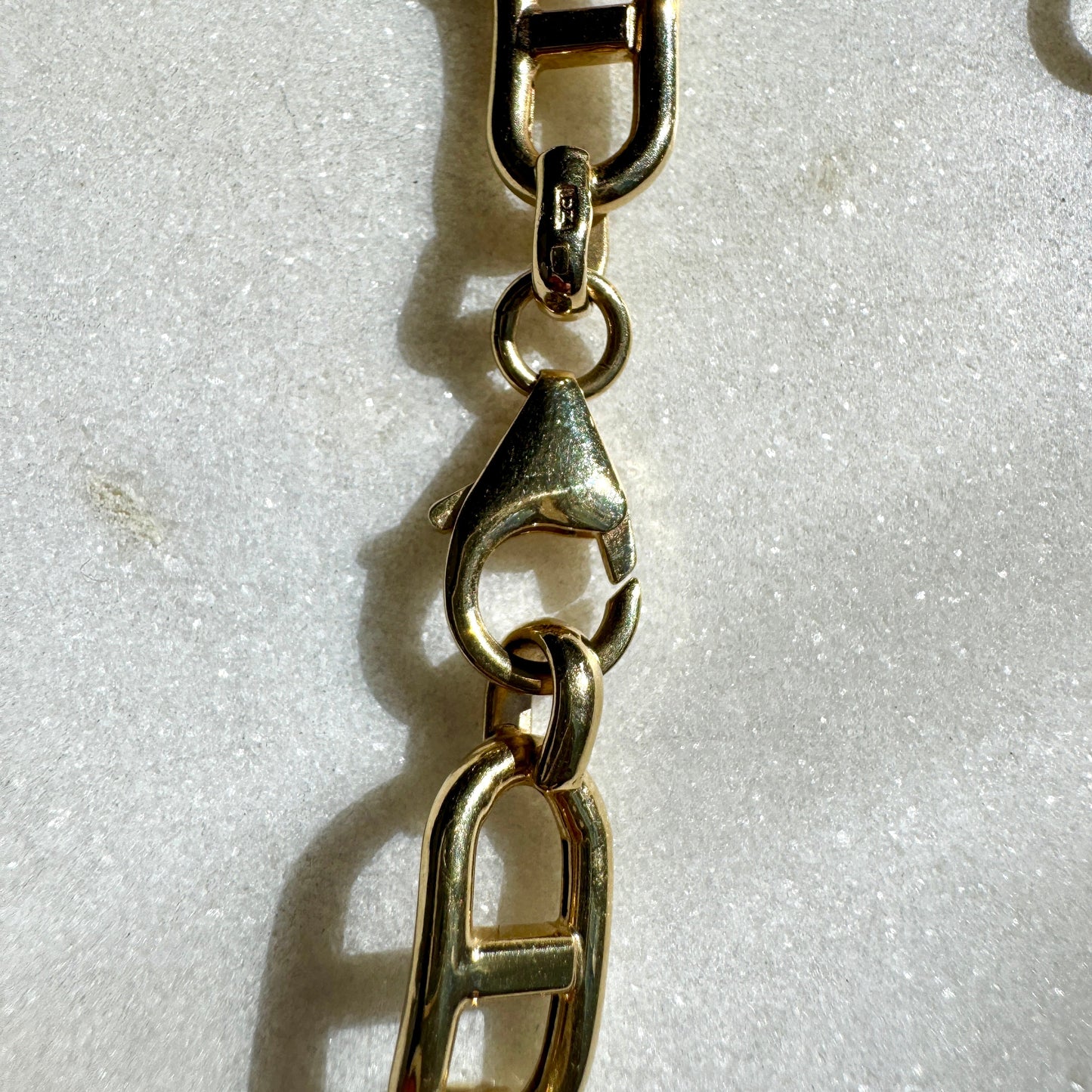 Large 10ct gold vintage mariner necklace - big neck presence - from the US