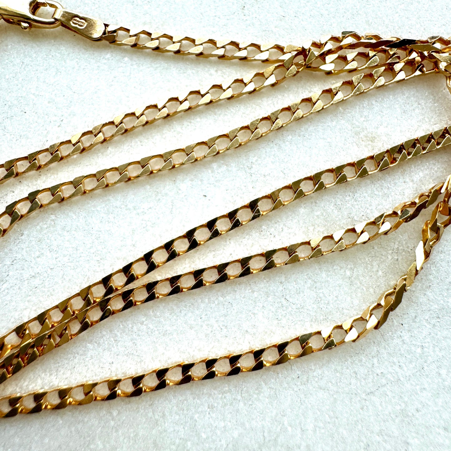 Vintage 9ct super cool square link necklace - Unoaerre Italy!