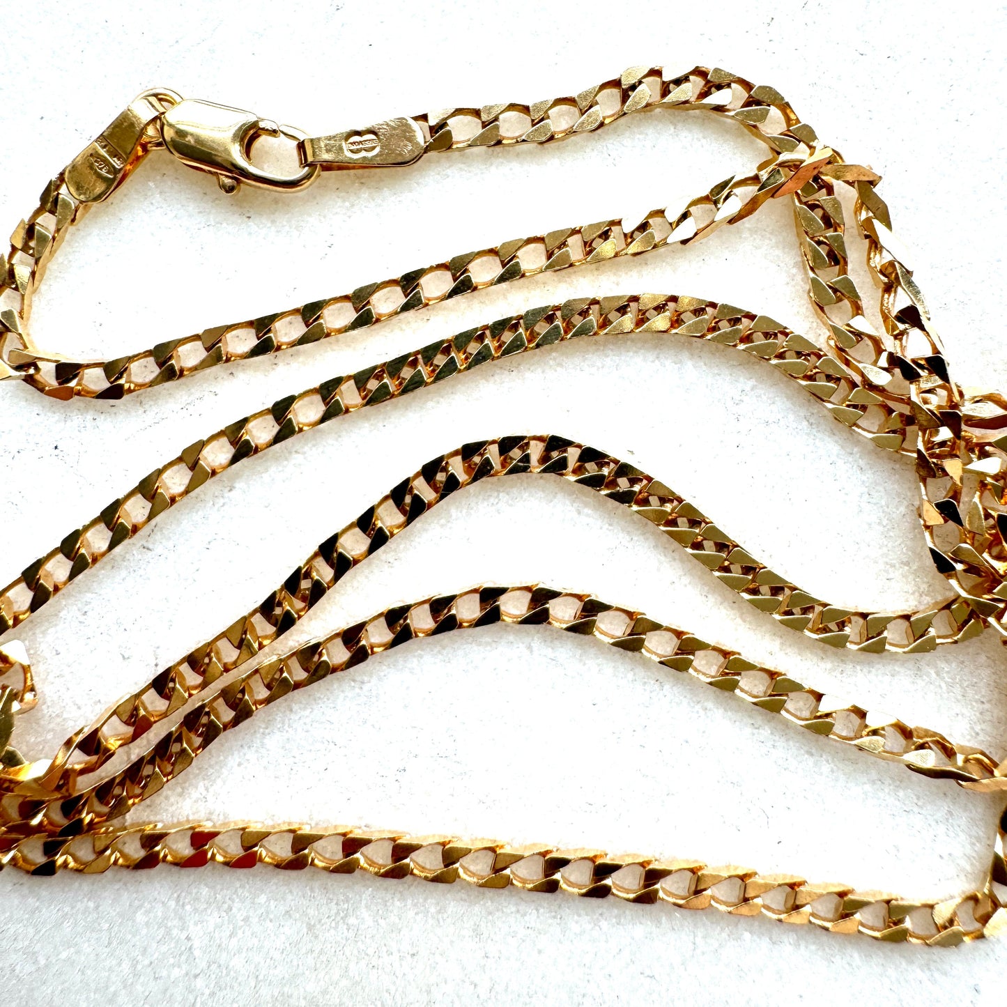 Vintage 9ct super cool square link necklace - Unoaerre Italy!