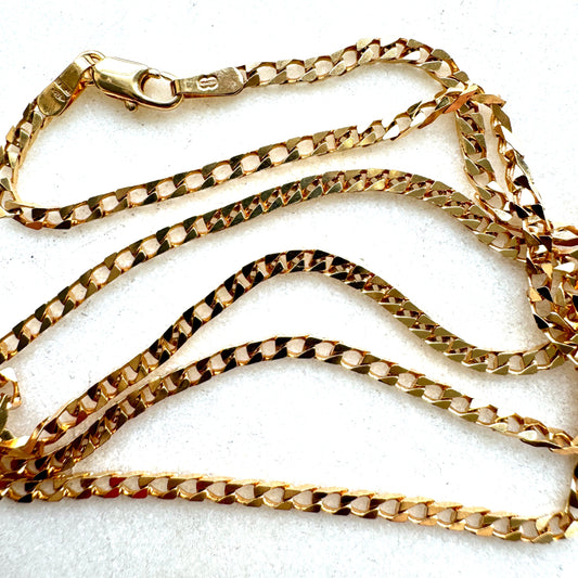 Vintage 9ct super cool square link necklace - Unoaerre Italy!