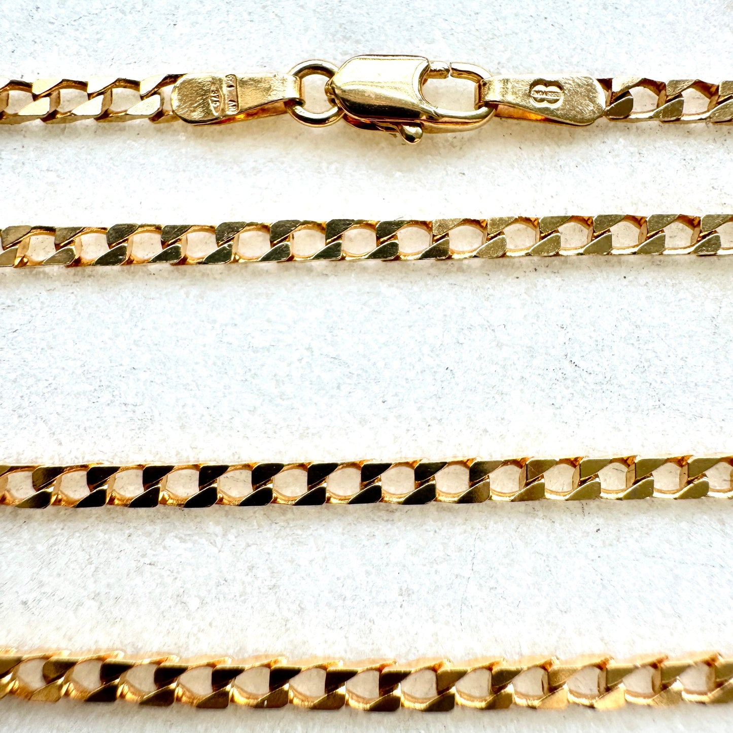 Vintage 9ct super cool square link necklace - Unoaerre Italy!