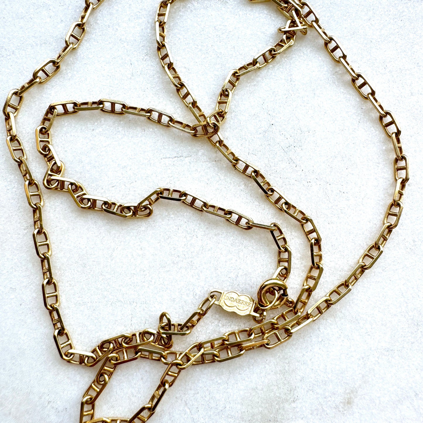 Unicorn necklace!! 18ct Unoaerre mariner link necklace OMG