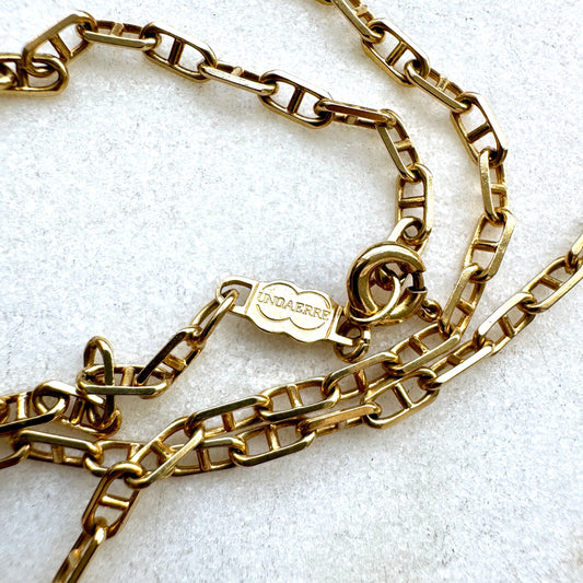 Unicorn necklace!! 18ct Unoaerre mariner link necklace OMG