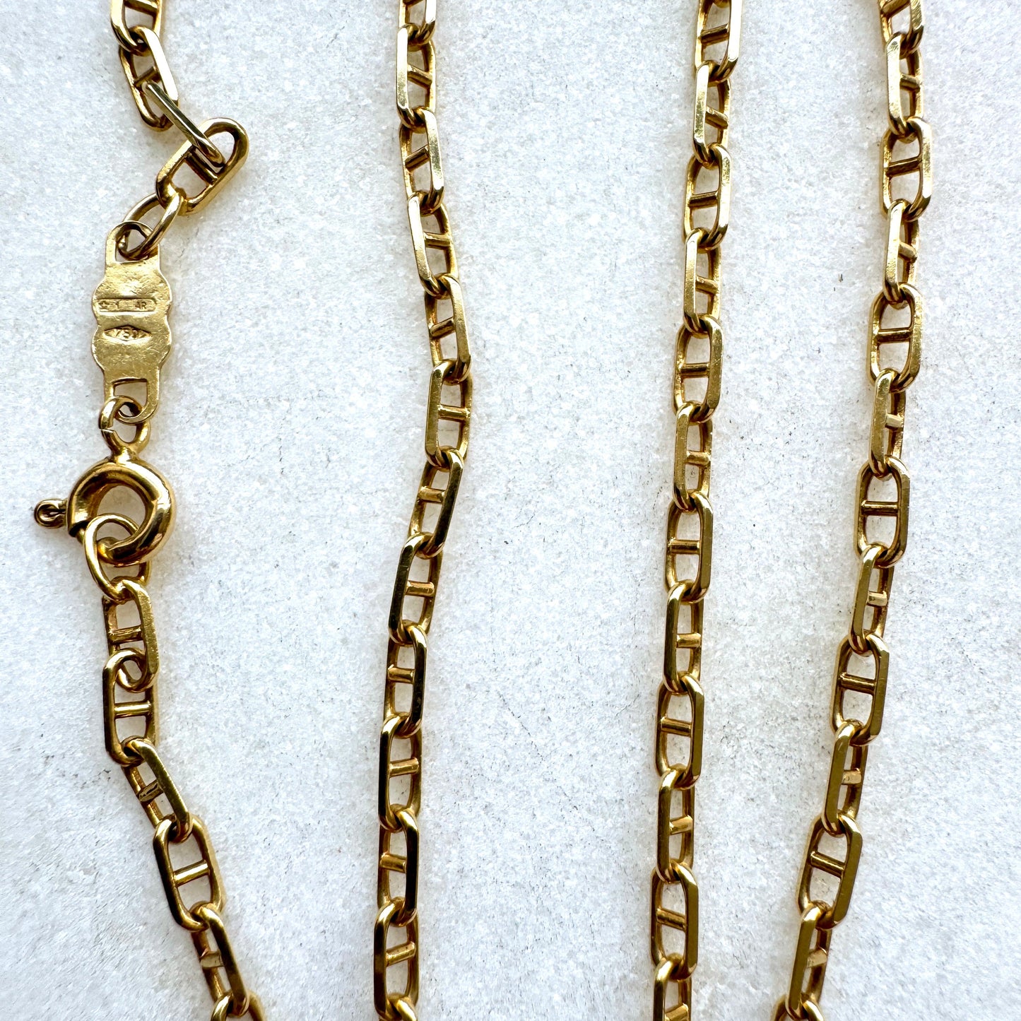 Unicorn necklace!! 18ct Unoaerre mariner link necklace OMG