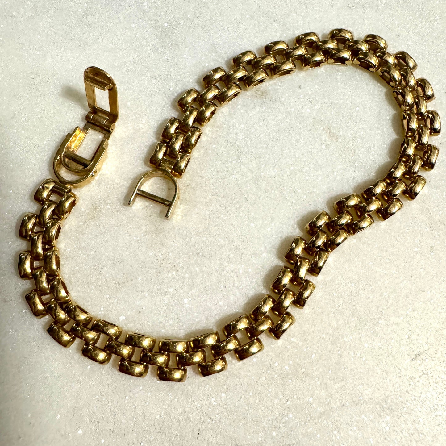 Vintage 18ct panther link bracelet - these are RARE!!