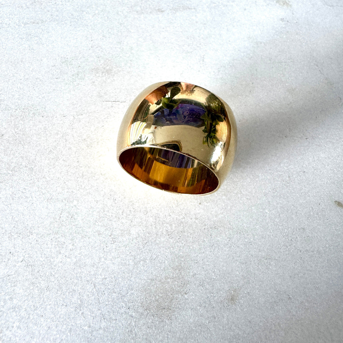 GIANT 9ct gold cigar band HUGE!!! Size Q
