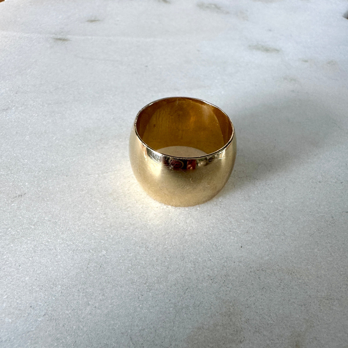 GIANT 9ct gold cigar band HUGE!!! Size Q