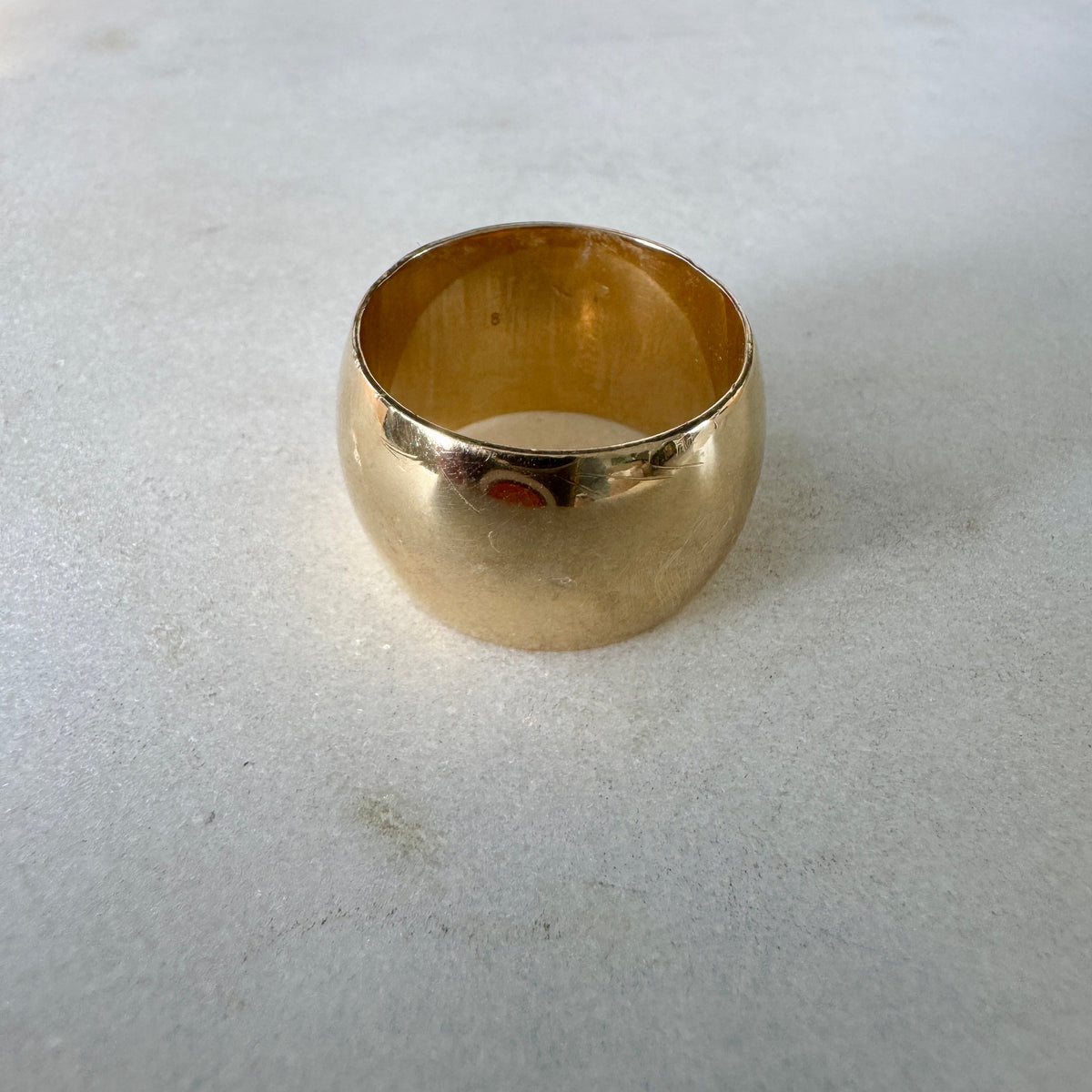 GIANT 9ct gold cigar band HUGE!!! Size Q