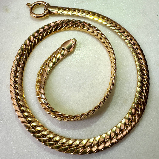 HEAVY HITTER! 18ct thick and heavy slinky necklace with big bolt clasp! Just too good!