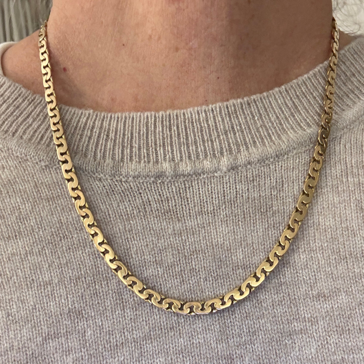 Gorgeous 14ct Italian C-link heavy necklace
