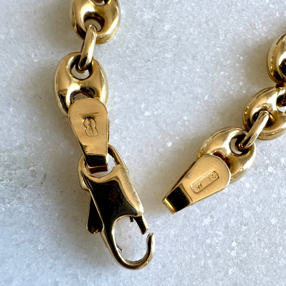 STOP! 18ct Unoaerre long puffy necklace - so PUFFY! Incredible condition