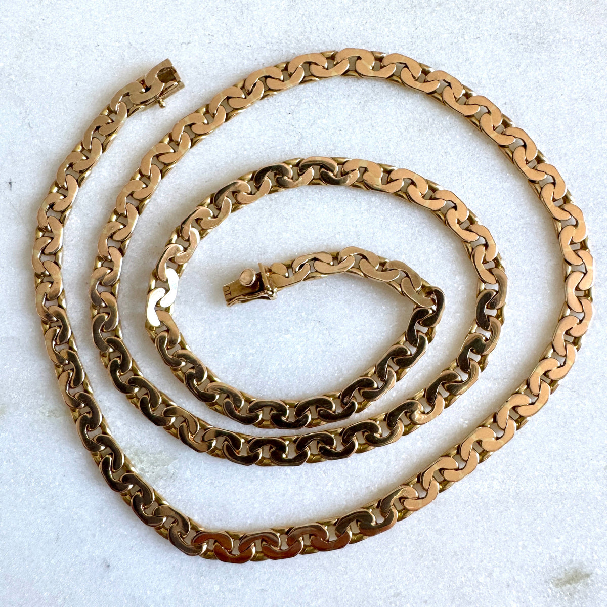 Gorgeous 14ct Italian C-link heavy necklace