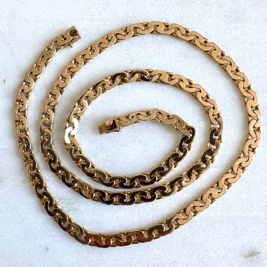 Gorgeous 14ct Italian C-link heavy necklace