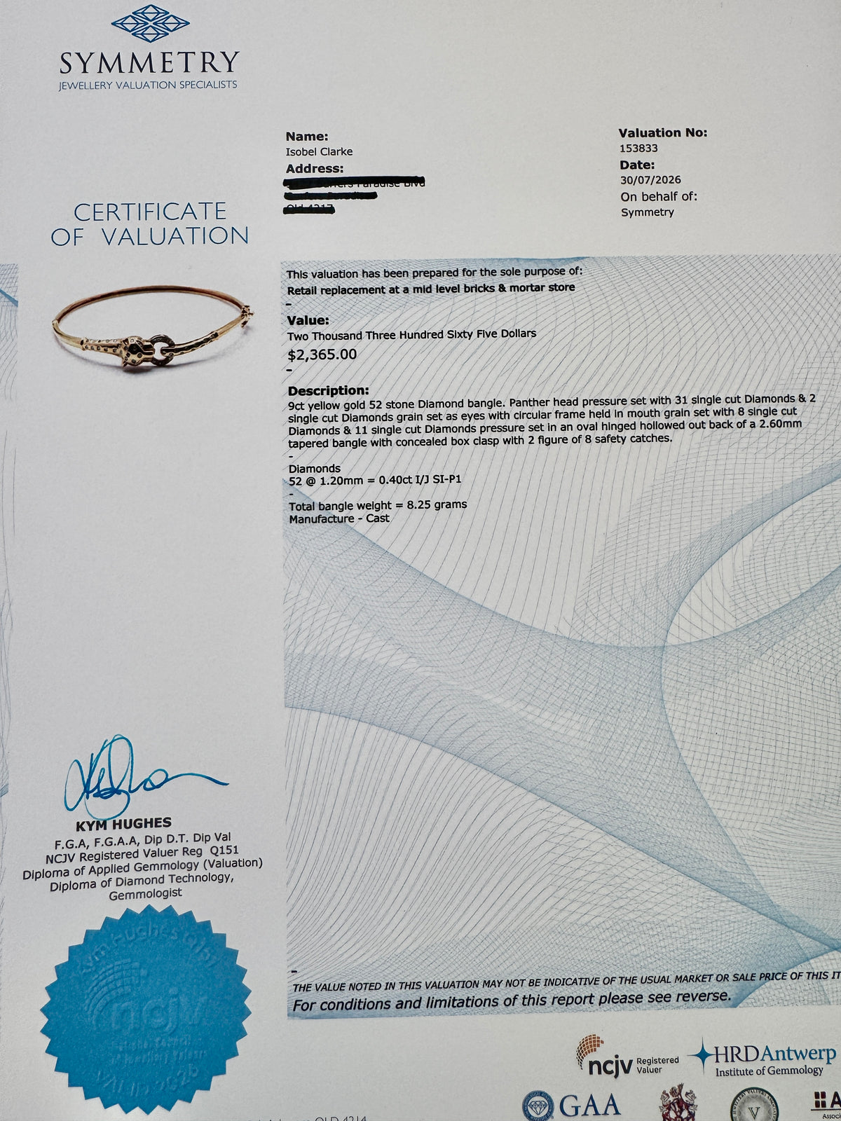 SHOW STOPPER! 9ct gold and diamond hinged panther bangle - collectable
