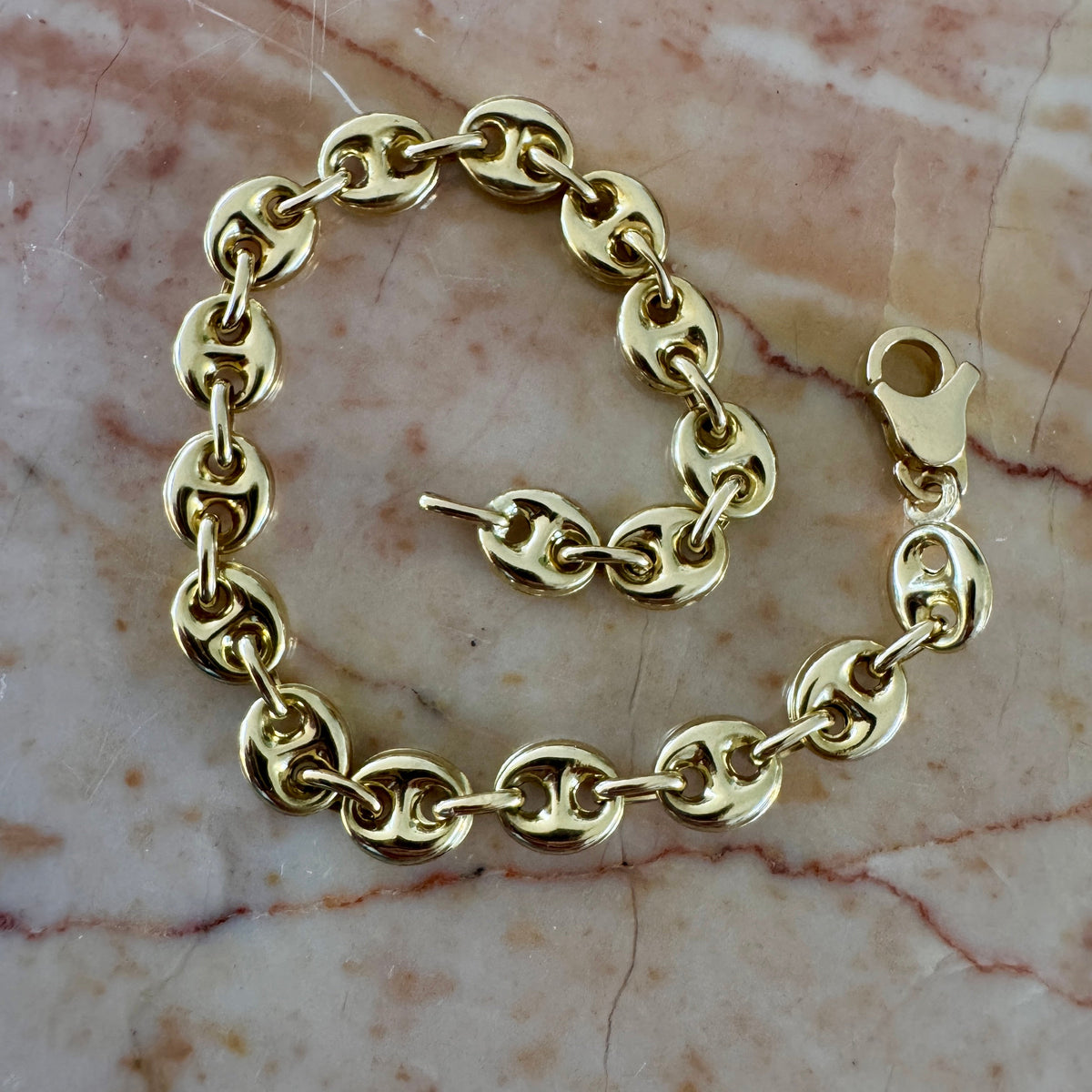 18ct Unoaerre large link PUFFY link bracelet!! OMG
