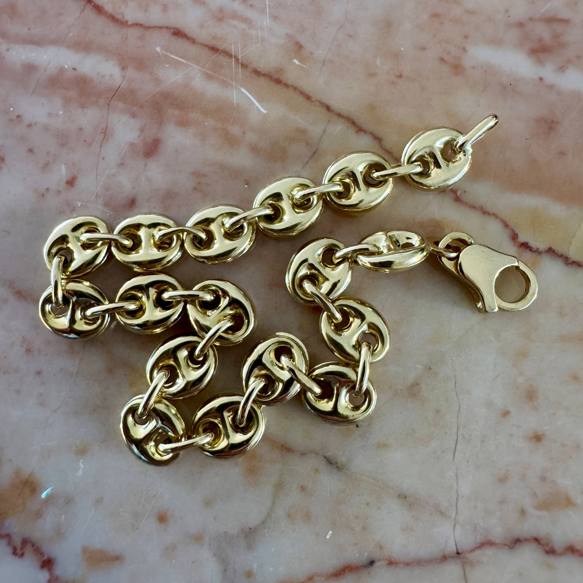 18ct Unoaerre large link PUFFY link bracelet!! OMG