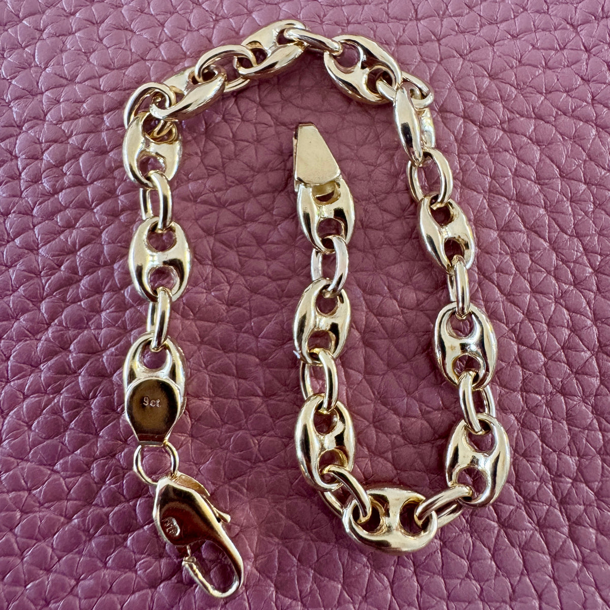 UNICORN INCREDIBLE Big puffy semi-hollow link 9ct bracelet - so good!!!