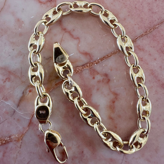 UNICORN INCREDIBLE Big puffy semi-hollow link 9ct bracelet - so good!!!