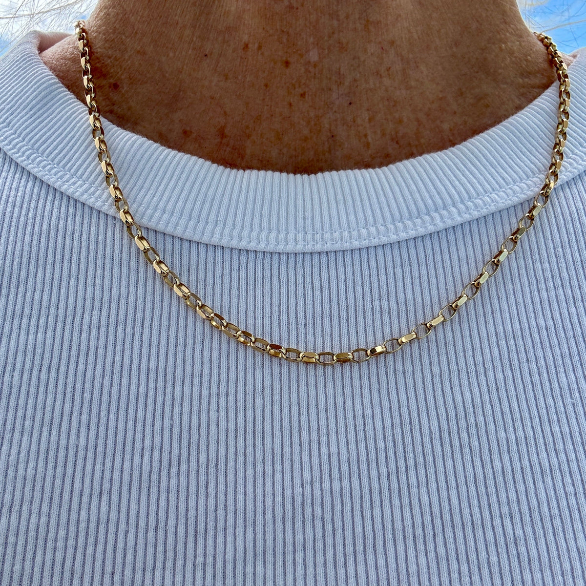STUNNING 9ct faceted biker link necklace - sooooo good!!