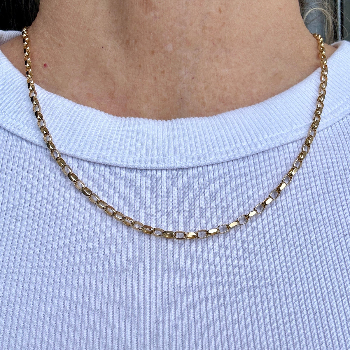 STUNNING 9ct faceted biker link necklace - sooooo good!!