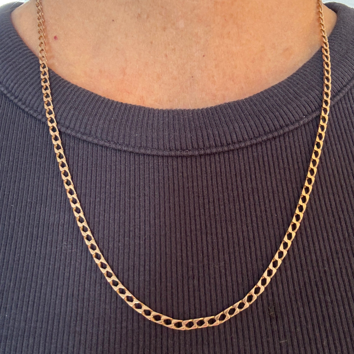 Vintage 9ct Unoaerre fine super cool link necklace!