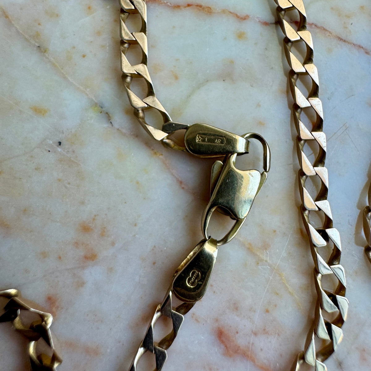Vintage 9ct Unoaerre fine super cool link necklace!