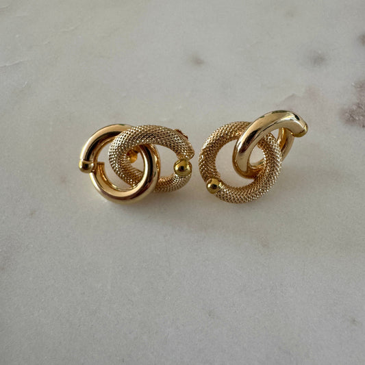 SHOW STOPPERS! 9ct gold Unoaerre double twist studs
