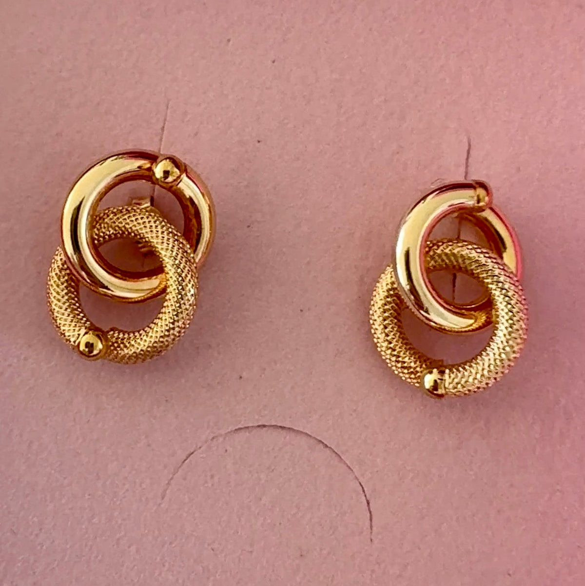 SHOW STOPPERS! 9ct gold Unoaerre double twist studs
