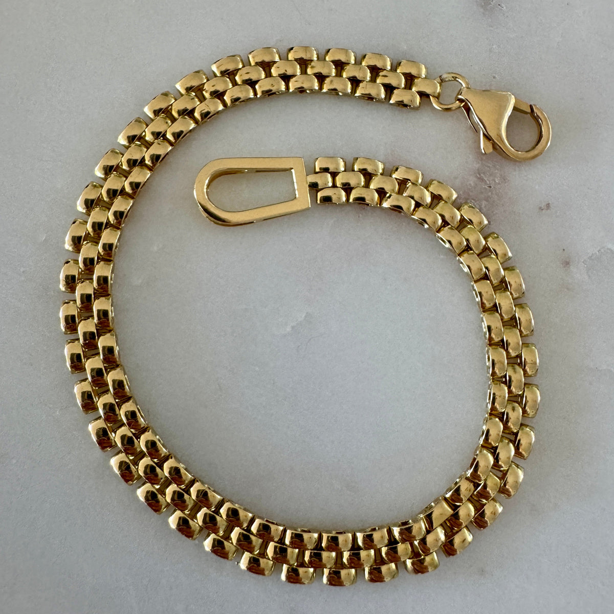 18ct vintage panther link braclelet - STUNNING
