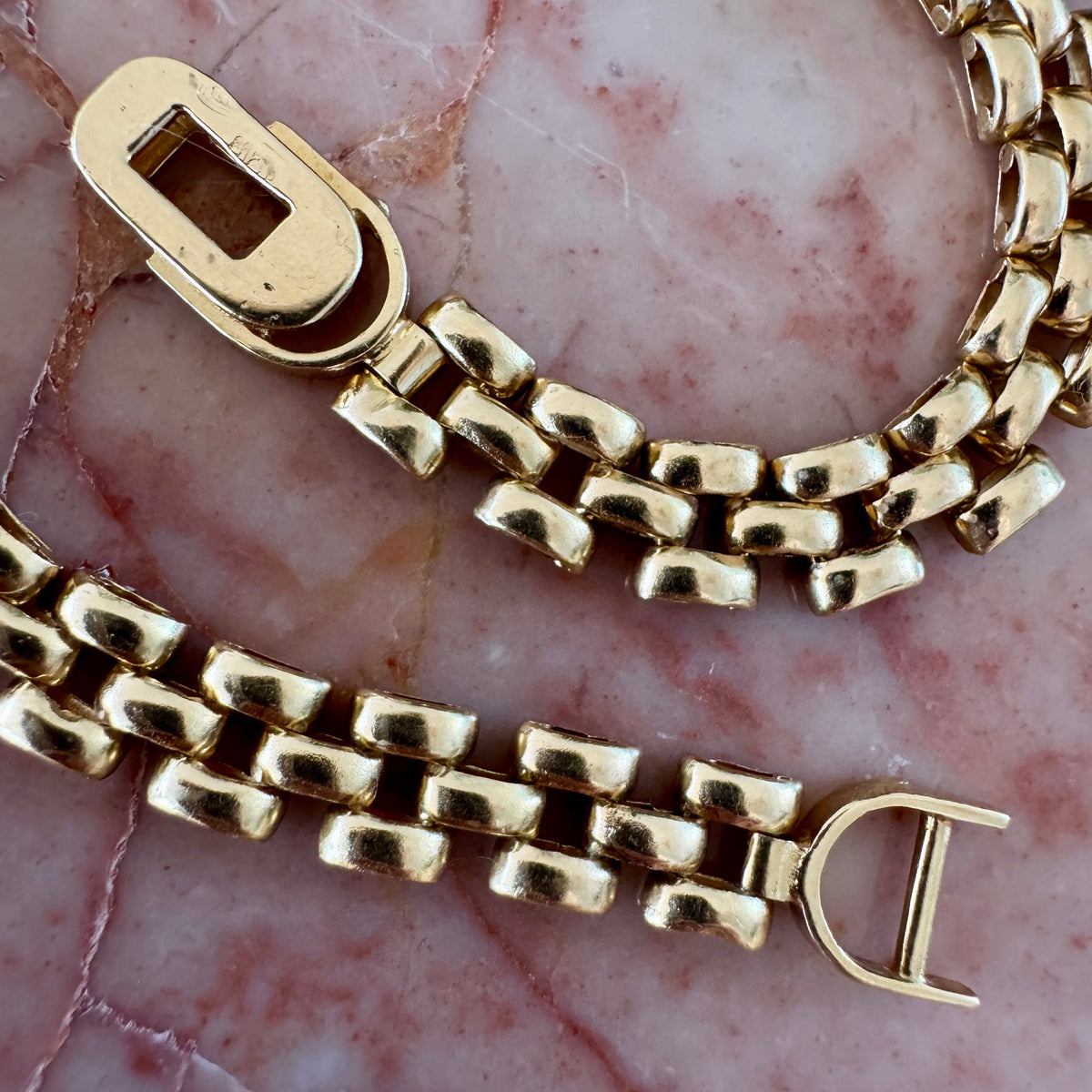 Vintage 18ct panther link bracelet - these are RARE!!