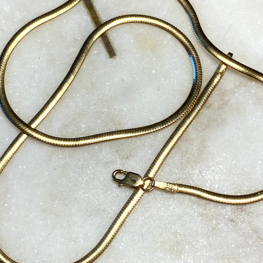 SOLD ----- Vintage 14ct SUPER slinky snake chain